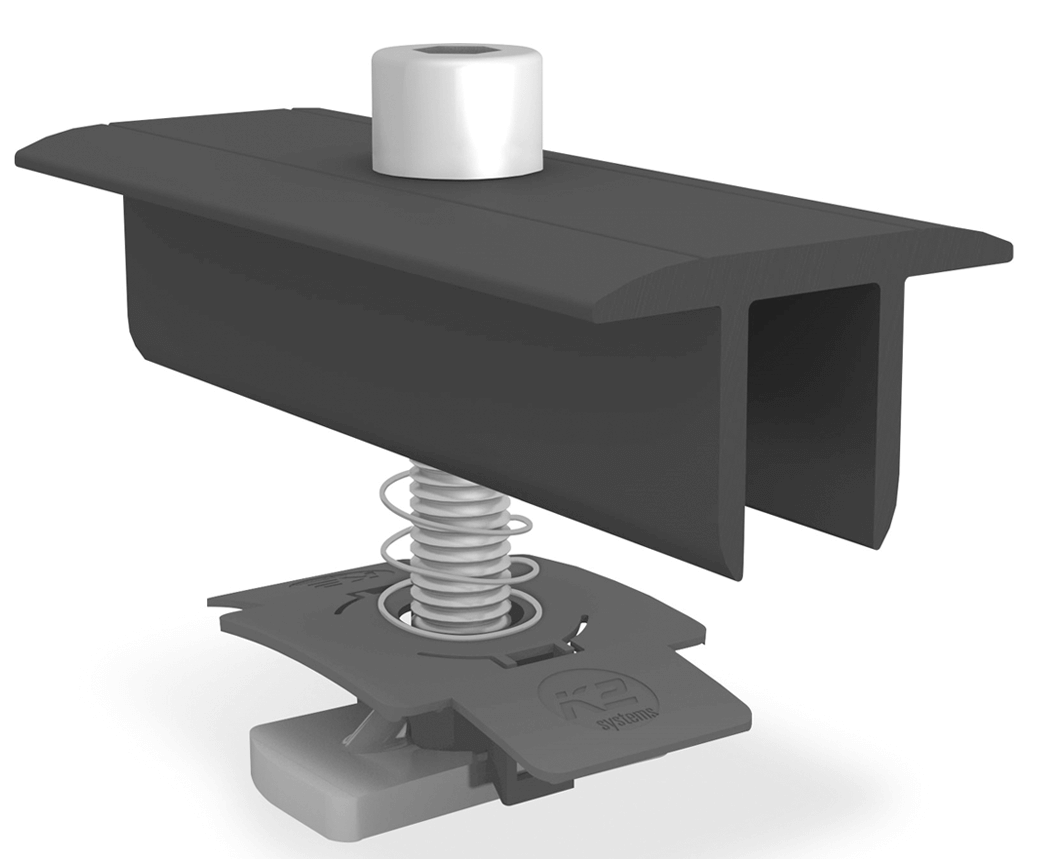 K2 Modulmittelklemme XS Set 30 mm, schwarz-eloxiert